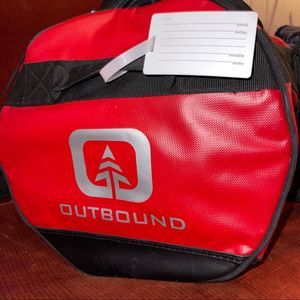 Outbound Heavy Duty PVC Splashproof 45 Liter Expedition Duffle (Black/Red)